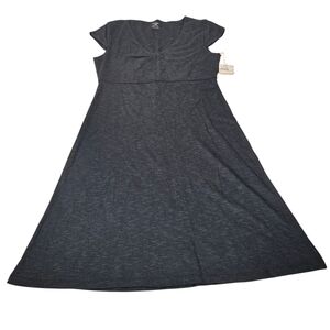 Horny Toad Dark Charcoal Cap Sleeve Maxi Dress